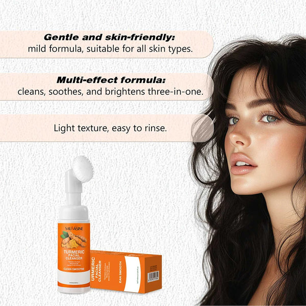 Turmeric face wash packaging and bottle details