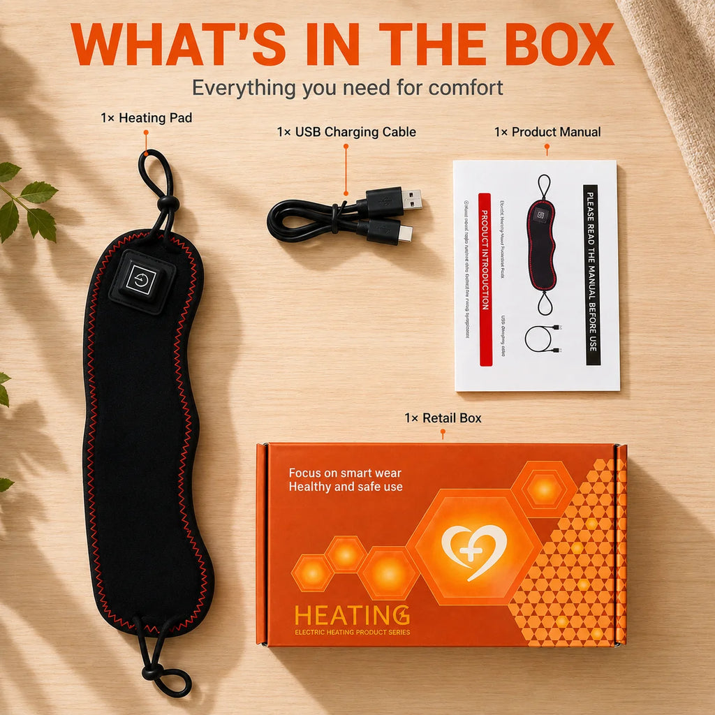 Heated nose warmer worn on the face with adjustable ear loops