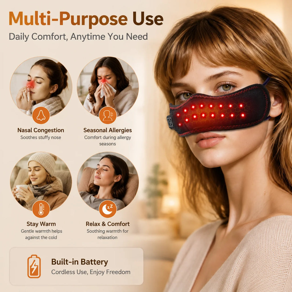 Heated nose warmer USB Type-C charging port